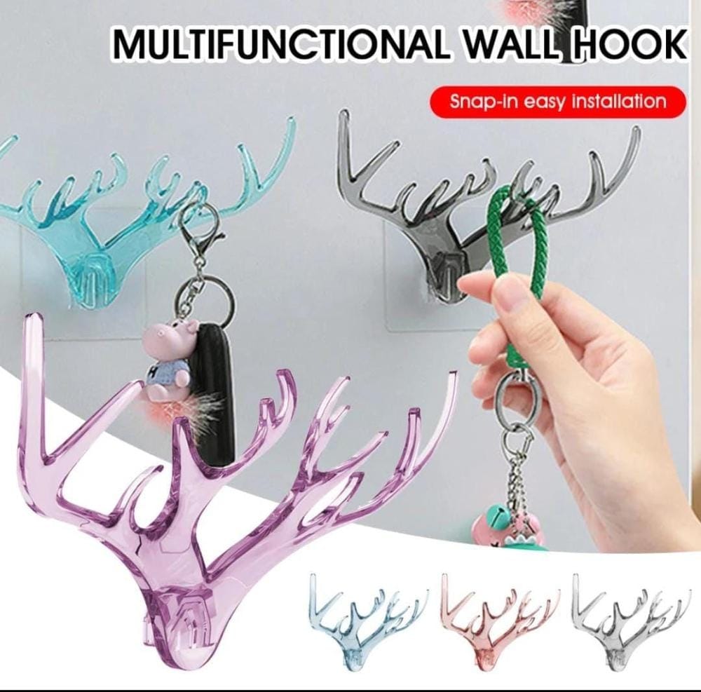 3 Pcs Deer Wall Hanging Hooks